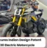 TVS eFX 30 EV Motorcycle, TVS EV Motorcycle patent, TVS e FX 30 EV Motorcycle patent in India, TVS Motorcycle patent