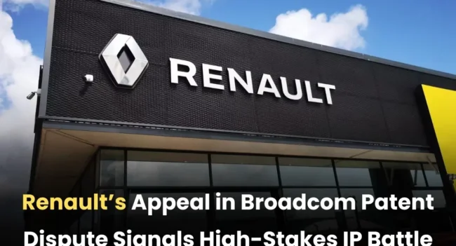 Renault vs Broadcom Patent Infringement case, Renault Patent Infringement case, Renault IP news