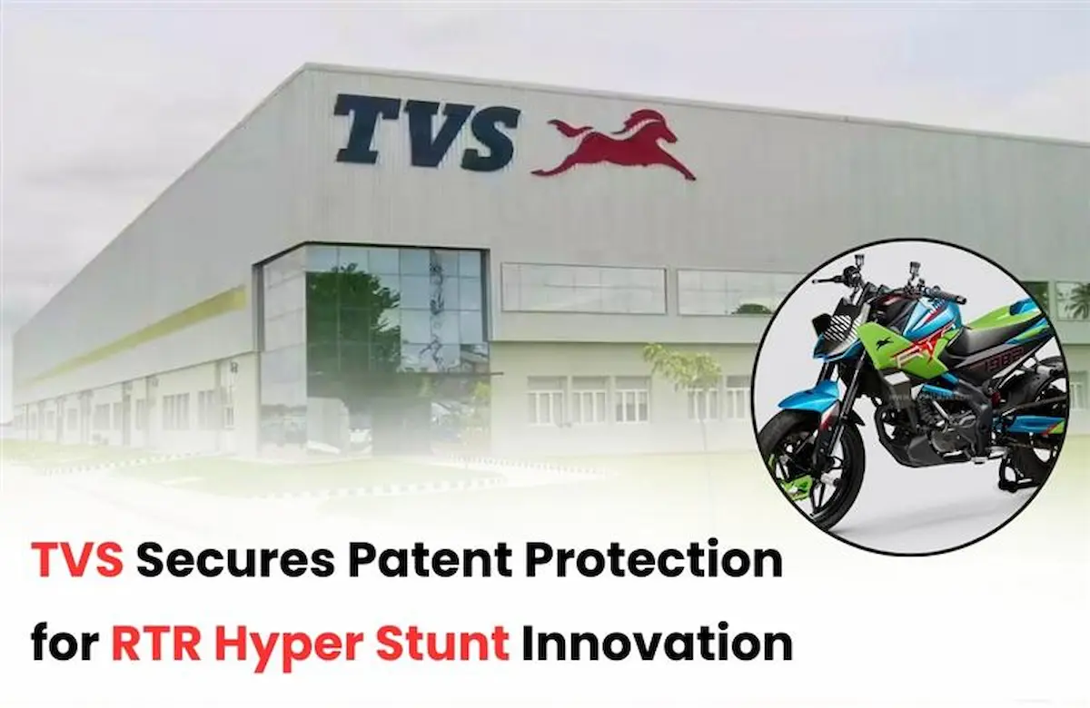 TVS Apache RTR Hyprstunt, TVS Apache Patent, TVS Apache IP news
