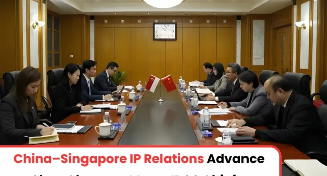 Shen Changyu and Tan Kong Hwee Meeting, Shen Changyu IPOS Meeting, CNIPA and IPOS Meeting, China and Singapore Meeting