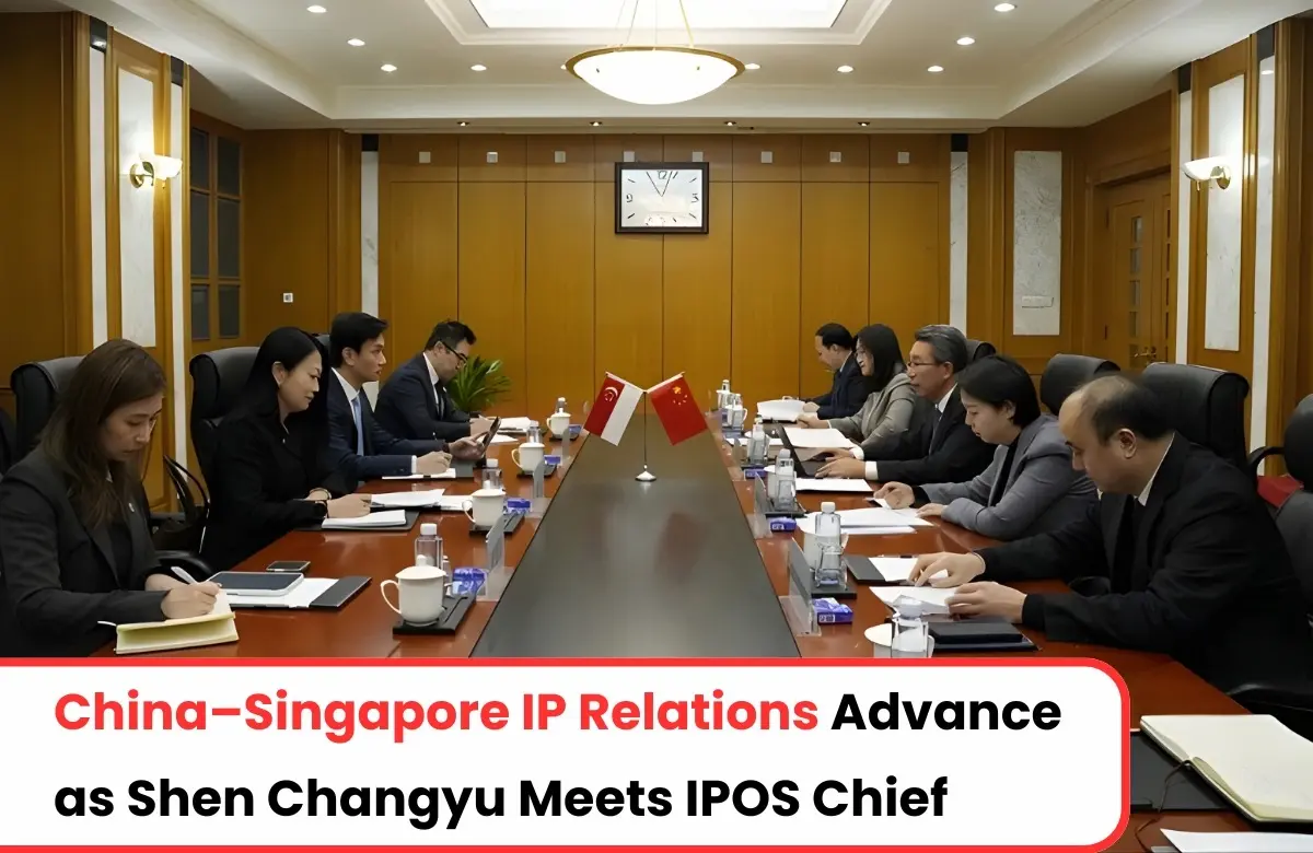 Shen Changyu and Tan Kong Hwee Meeting, Shen Changyu IPOS Meeting, CNIPA and IPOS Meeting, China and Singapore Meeting