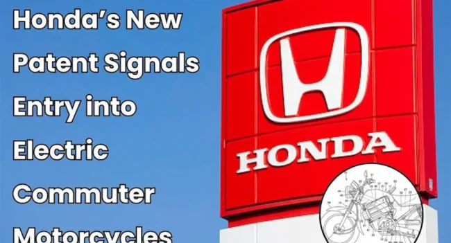 Electric commuter motorcycle, Honda electric motorcycle patent, Honda EV motorcycle patent, Honda IP news, Honda New Patent
