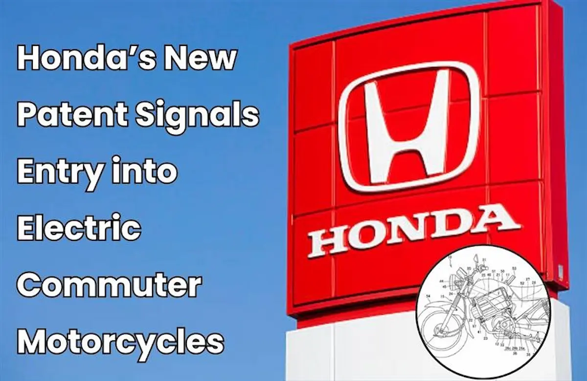 Electric commuter motorcycle, Honda electric motorcycle patent, Honda EV motorcycle patent, Honda IP news, Honda New Patent