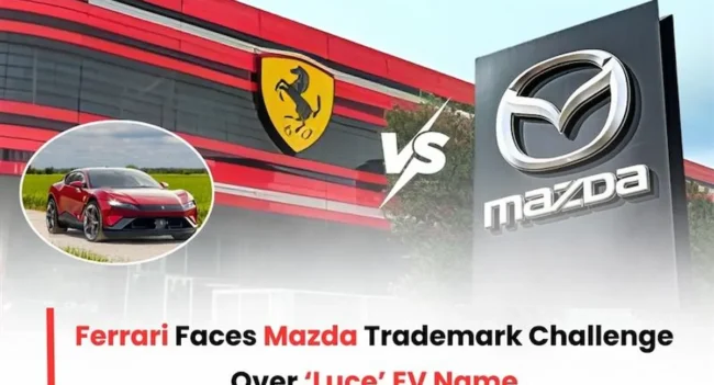 Ferrari vs Mazda Trademark Dispute, Ferrari vs Mazda Trademark Case, Ferrari vs Mazda Trademark, Ferrari vs Mazda case, Ferrari IP News