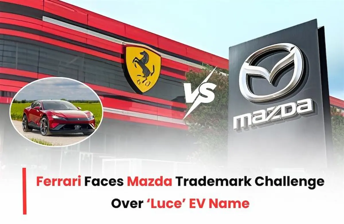 Ferrari vs Mazda Trademark Dispute, Ferrari vs Mazda Trademark Case, Ferrari vs Mazda Trademark, Ferrari vs Mazda case, Ferrari IP News