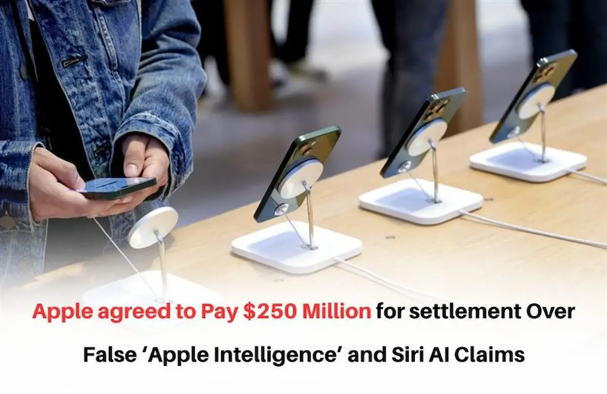 Apple Siri lawsuit Settlement, Apple Siri AI Settlement, Apple $250 million Settlement