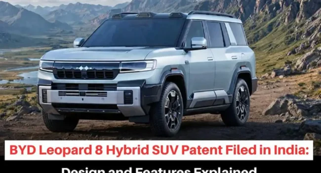BYD Leopard 8 PHEV, BYD Leopard 8 PHEV Patent, BYD Leopard 8 PHEV Design Patent