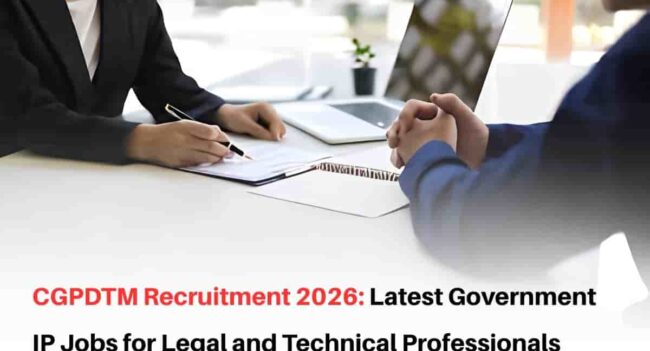 CGPDTM Recruitment 2026 IPIndia Recruitment