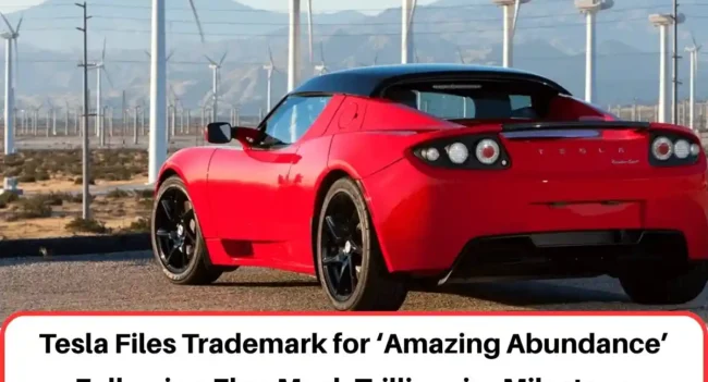 Tesla Files Trademark for amazing abundance